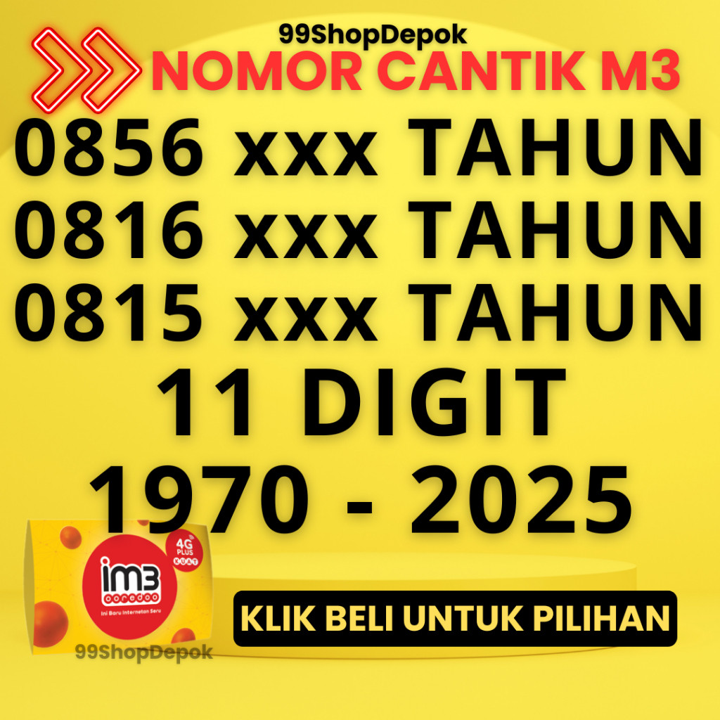 Nomor Cantik Indosat 11 DIGIT TAHUN 2000 1999 - Nomer Cantik Indosat ooredoo - Nomor Cantik im3 1990