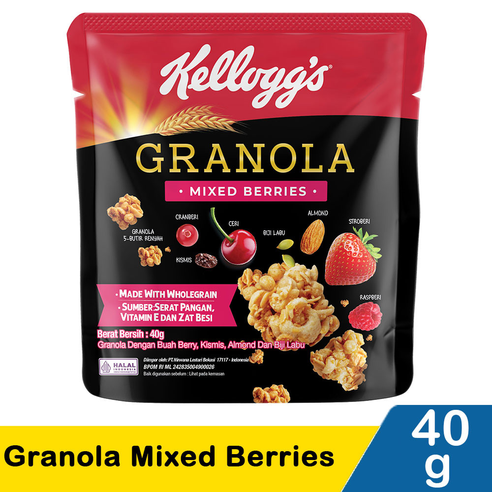 KELLOGG'S GRANOLA MIXED BERRIES 40g