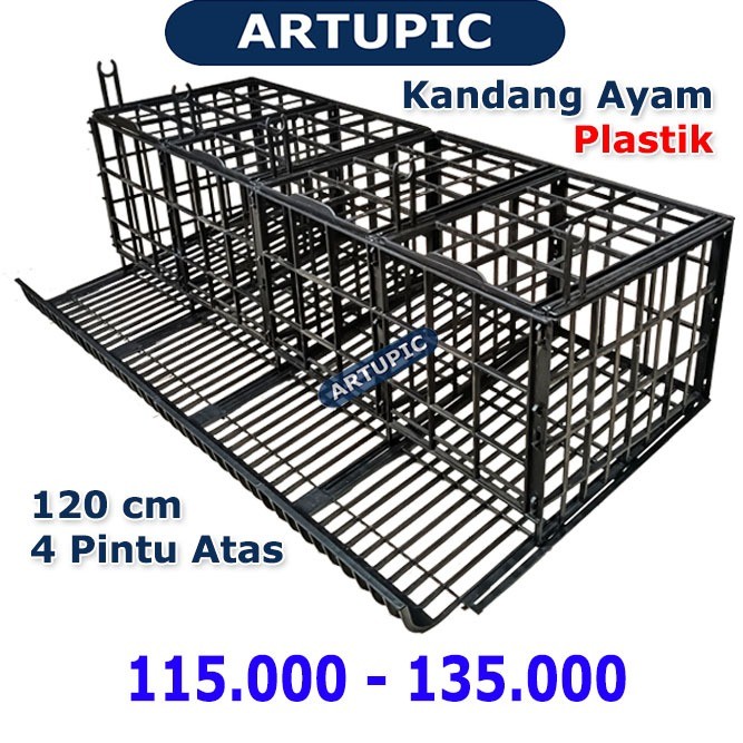 PAWFECT Kandang Baterai Ayam PLASTIK Bebek Petelur 4 Pintu Atas Artupic 8 Ekor