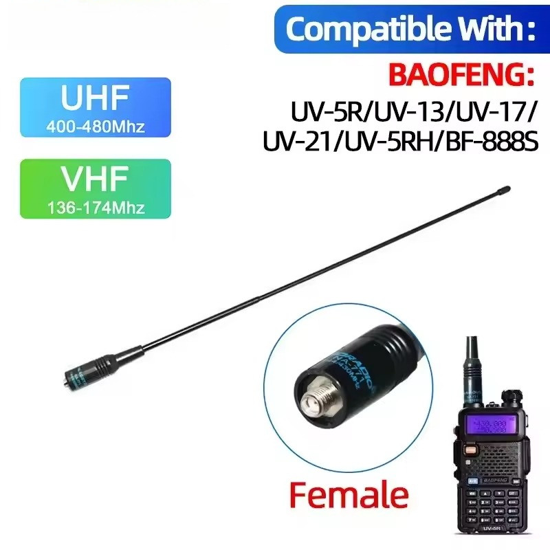 Antena Walkie-Talkie Baofeng NA-771 – Antena Segmen Ganda, Sinyal Kuat & Jangkauan Luas, Kompatibel 