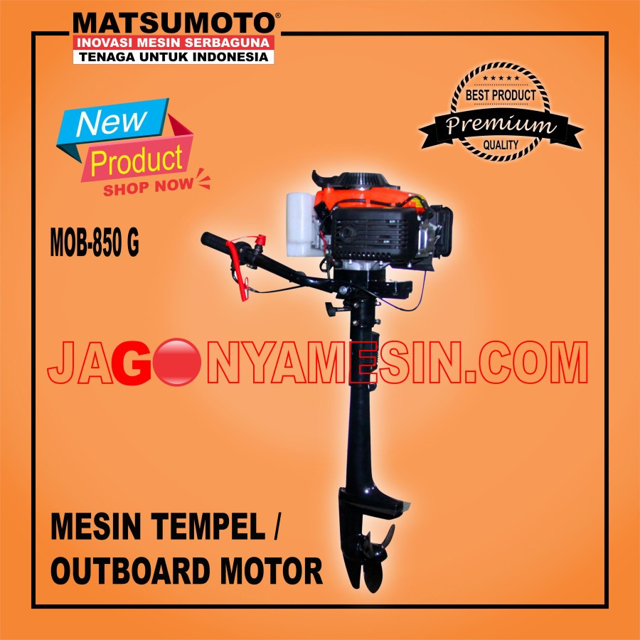 MATSUMOTO MESIN TEMPEL PERAHU OUTBOARD MOTOR MOB 850 G 5 HP ORIGINAL BERGARANSI