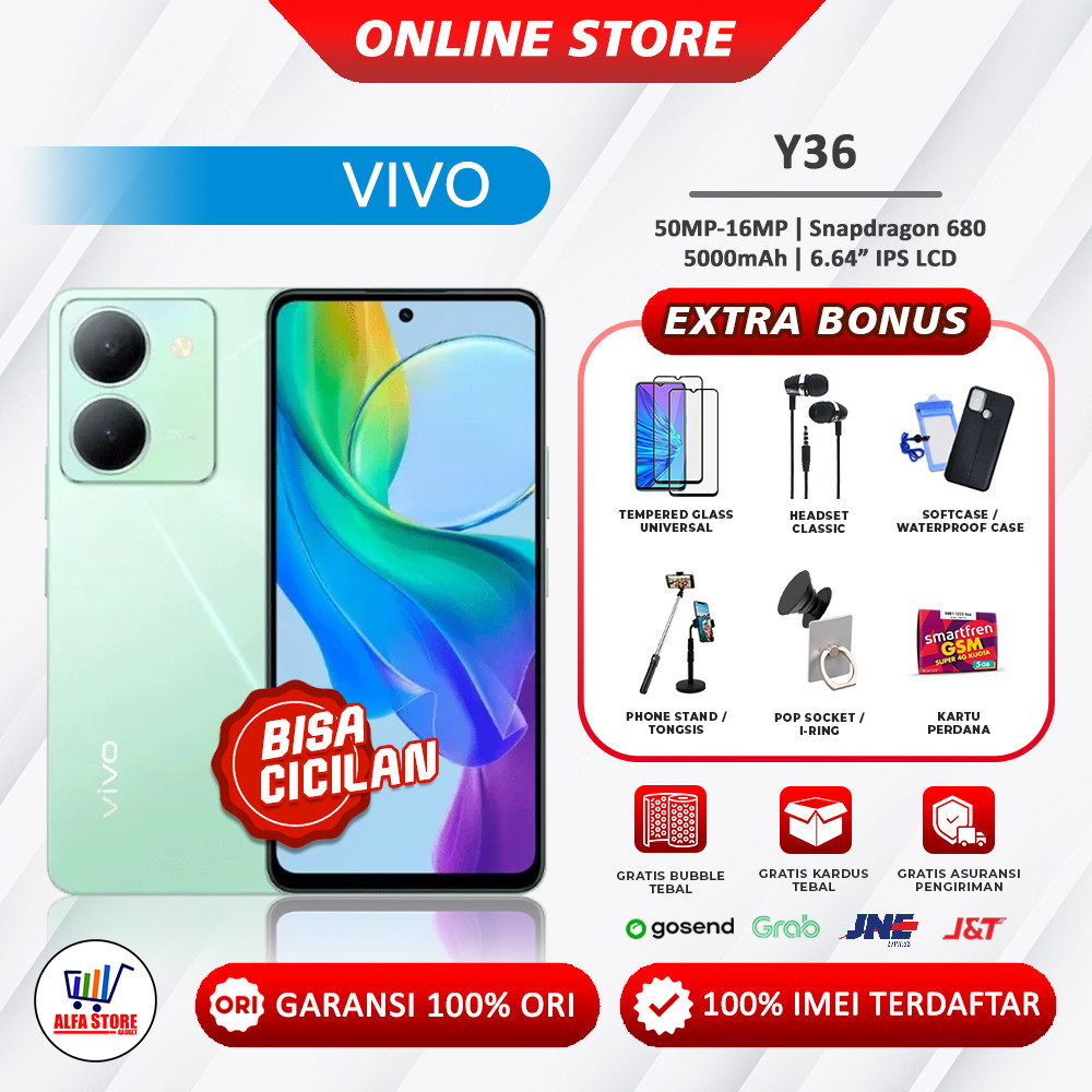 Vivo Y36 5G NFC RAM 8GB Extended Up To 16/256GB Garansi Resmi