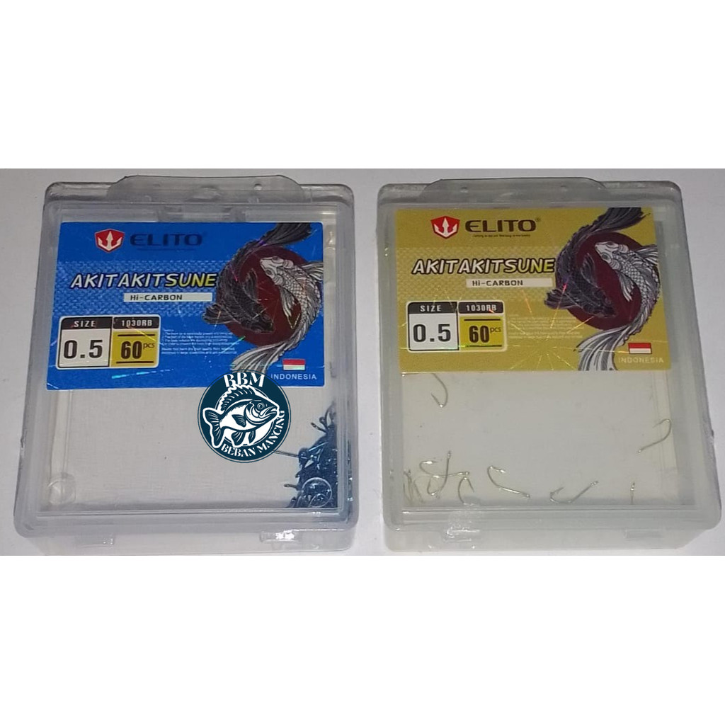 Kail Pancing Box ELITO AKITAKITSUNE 1030R Isi 60pcs (No.1-15) Blue / Gold