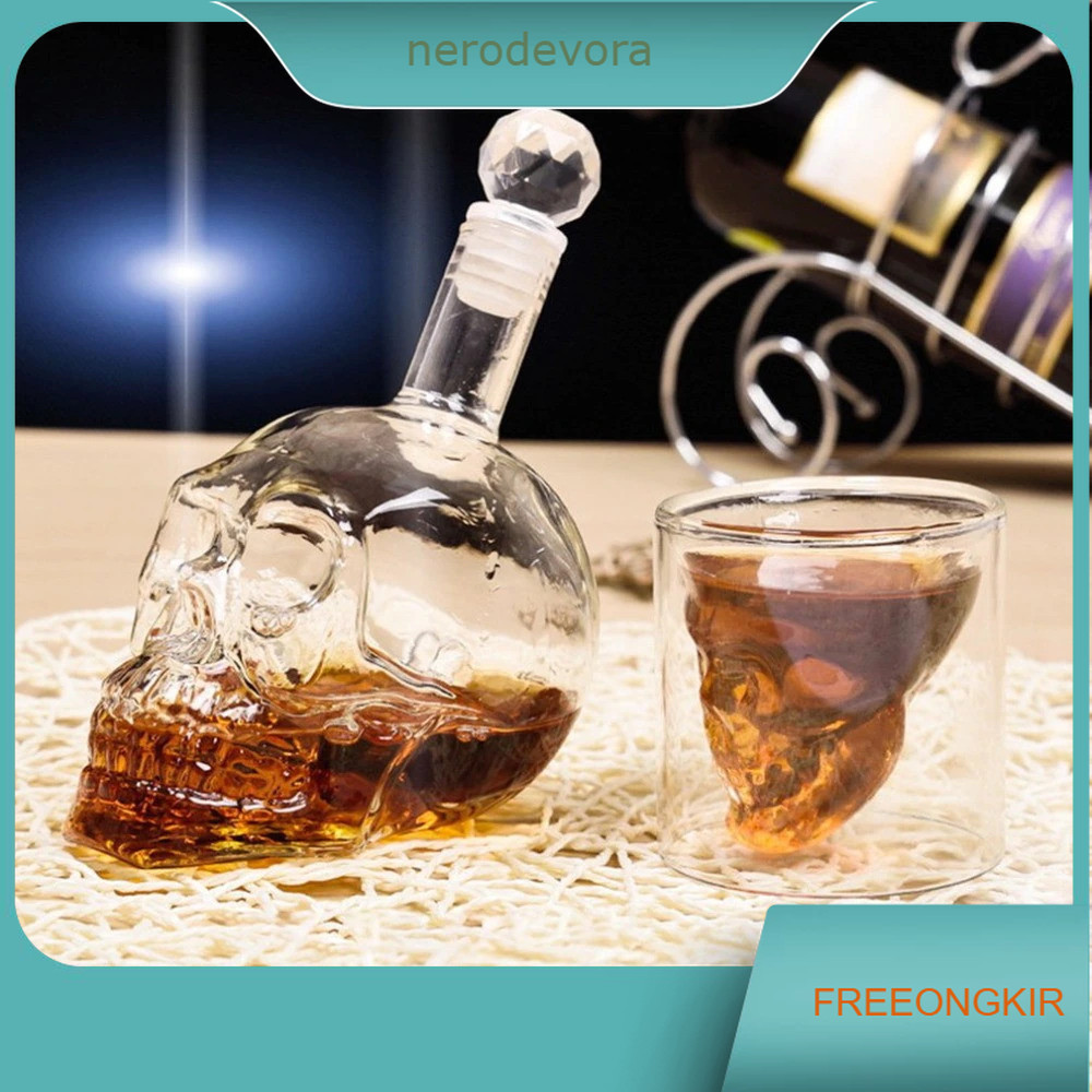 Botol Kaca Tengkorak Crystal Skull Vodka Bottle 750ml - BKT750