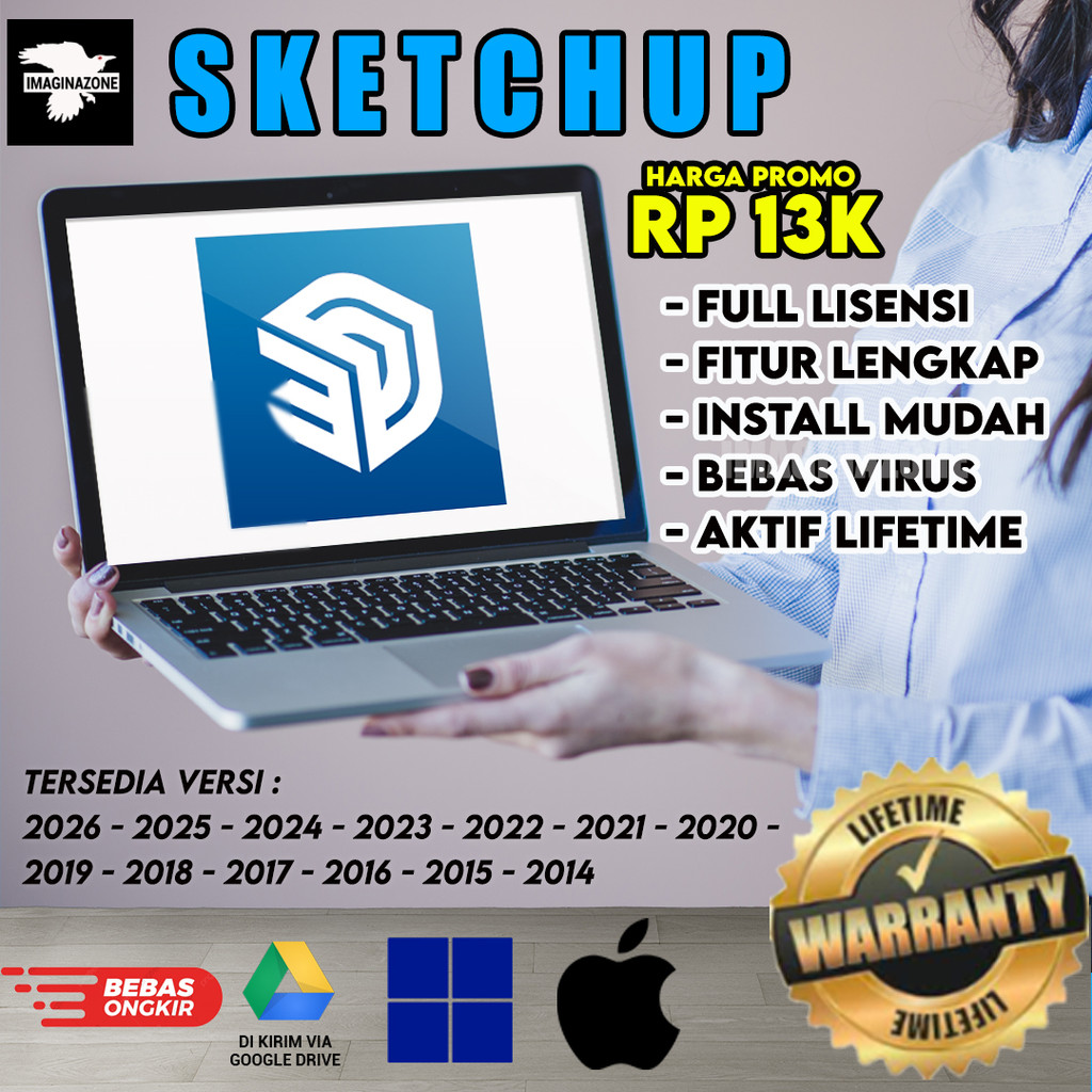 Sketchup Pro 2026 + Vray + Enscape Full Version Original Lifetime + Panduan Instalasi (WIN & MAC)
