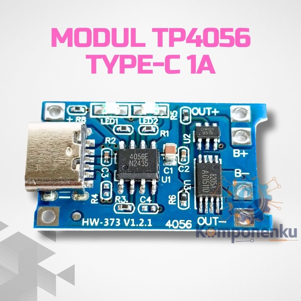 Modul TP4056 Type-C 1A | Charger Baterai 18650 dengan Proteksi