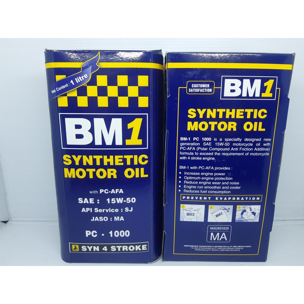 OLI MESIN BM1 4T PC - 1000 SAE 15W-40 1000ML (DIJAMIN ASLI)