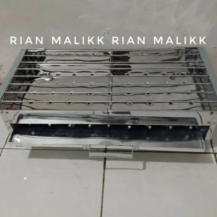 kebakaran arang bakaran sate bakaran ikan bahan stainless