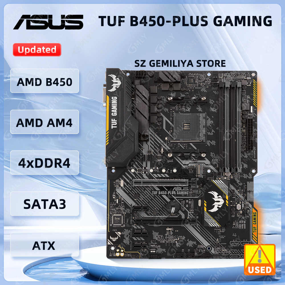 AM4 Motherboard ASUS TUF B450-PLUS GAMING Motherboard AM4 DDR4 64GB ATX support Ryzen 5 5600 5500 47