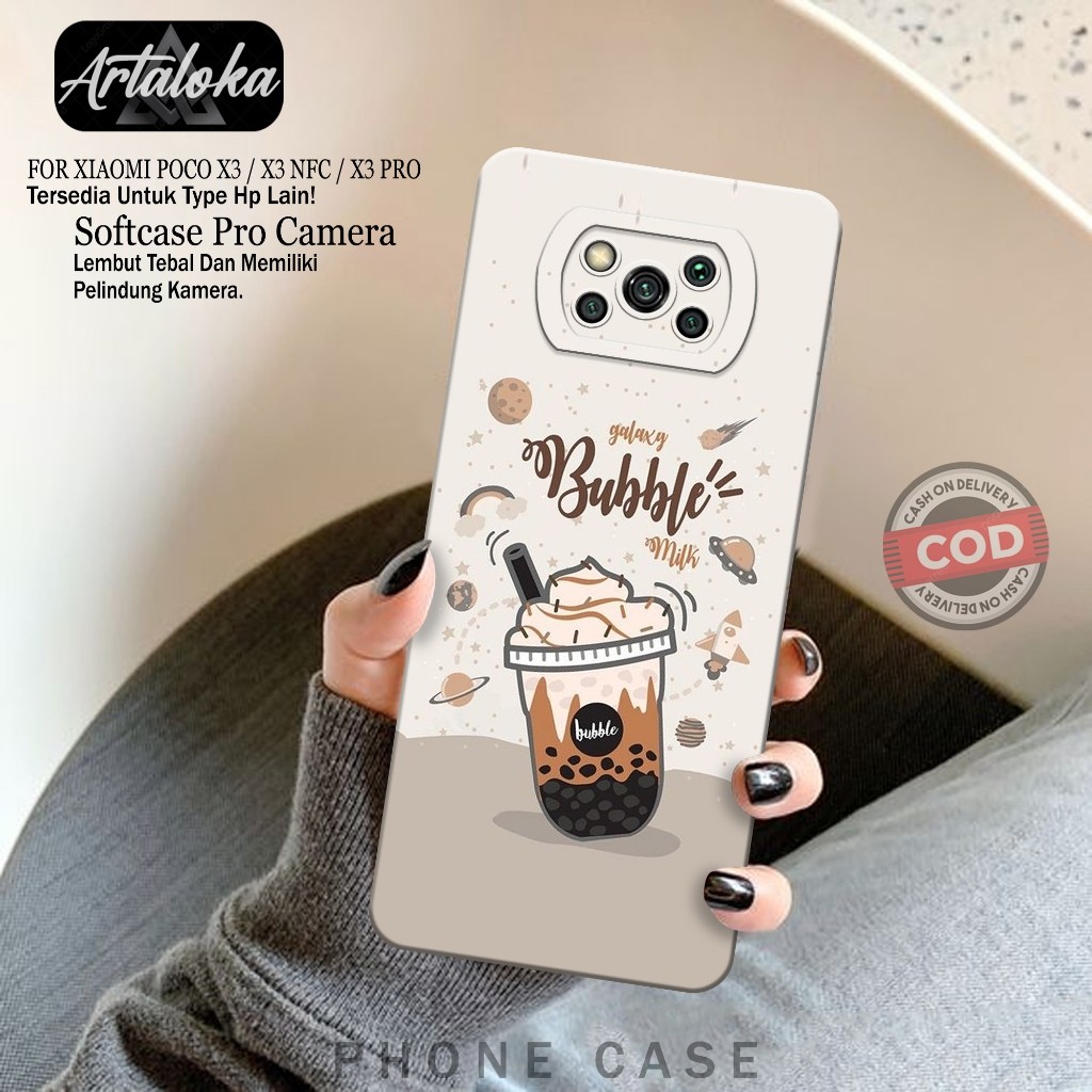 Softcase Hp Xiaomi Poco X3/X3 NFC/X3 PRO Fashion Case Boba Case Poco X3/X3 NFC/X3 PRO Silikon TPU Pr