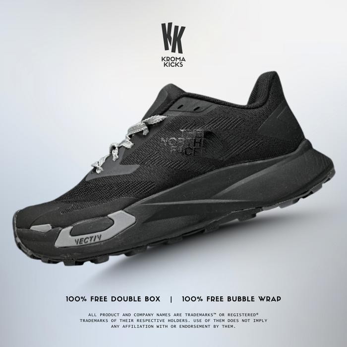 The North Face Enduris 4 Trail Run Sneaker Sepatu Black Grey NFOA8AEP-W9O (Size 40-45)