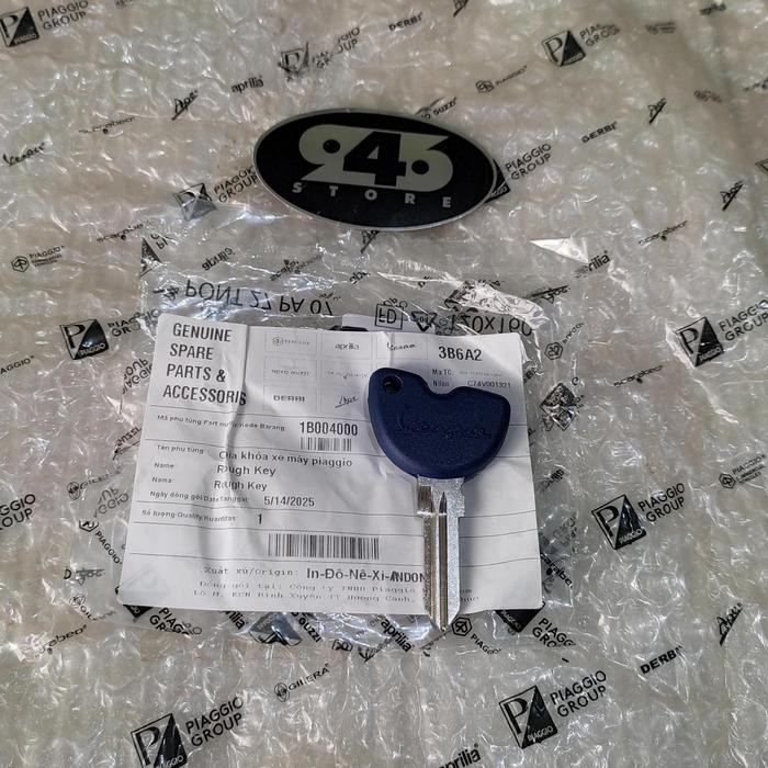 BARU Blank Key Kunci Duplikat / Kunci Biru Vespa Sprint / Primavera / LX / S / GTS Original