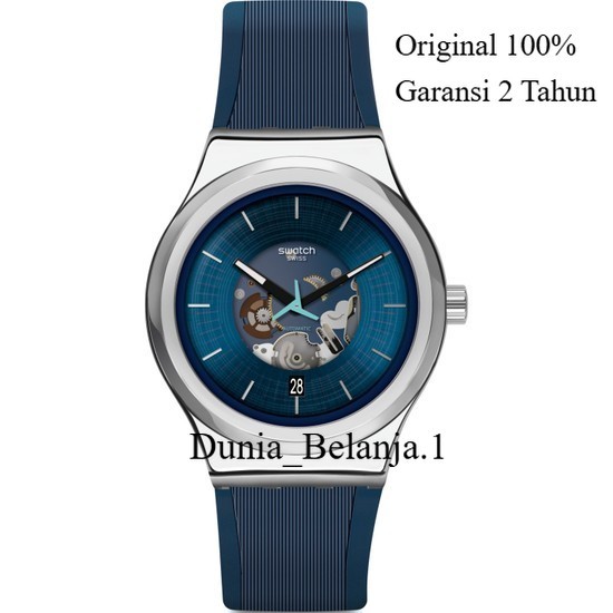 Original 100% Jam Tangan Pria SWATCH YIS430 BLURANG  Automatic Sistem 51 Garansi Resmi 2 Tahun