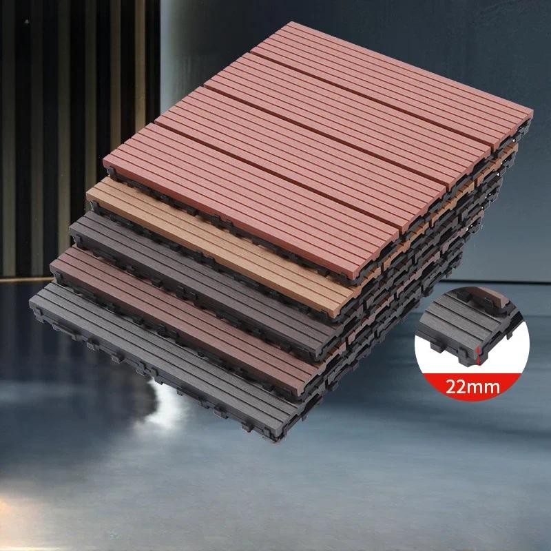 Thicken Splicing Solid Wood Flooring Diy Floor Splicing Flooring, Suitable for Terrace Courtyard Out