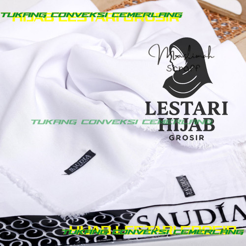Jilbab Polos Rawis Saudia | Hijab Segi Empat Tanpa Motif, Elegan