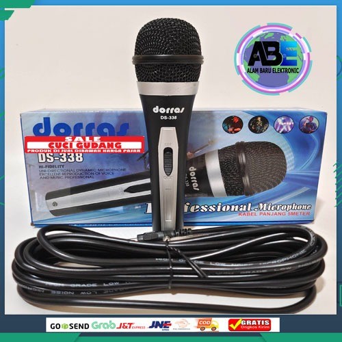 Mic Kabel DORRAS Karaoke Panjang Kabel 5 Meter DS-338 Microphone Kabel DORRAS Karaoke/Mic Kabel Kara