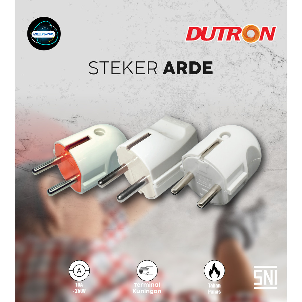 DUTRON Steker Listrik – Bentuk Oval, Bulat & Kotak | Colokan Listrik Tahan Panas