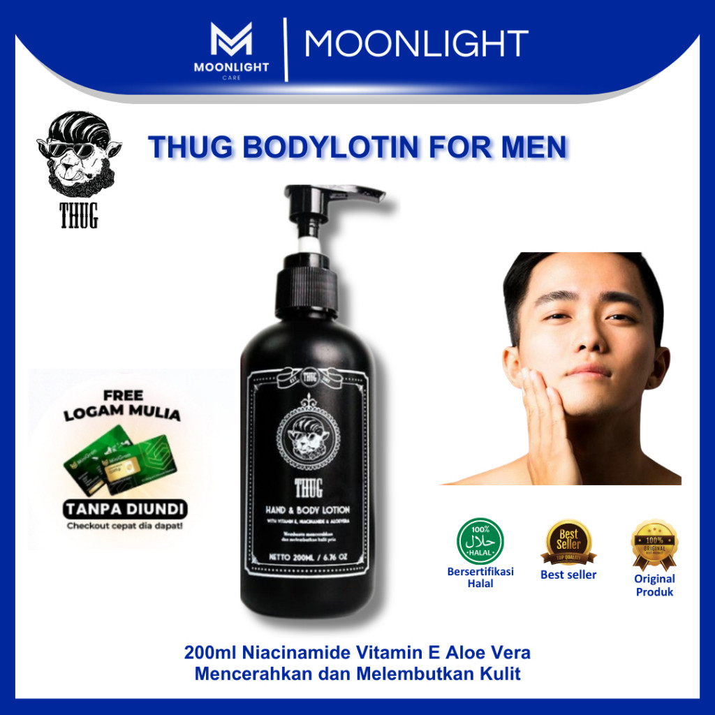 Body Lotion Pencerah Kulit Pria Thug Body Lotion For Man Bpom 200 ml