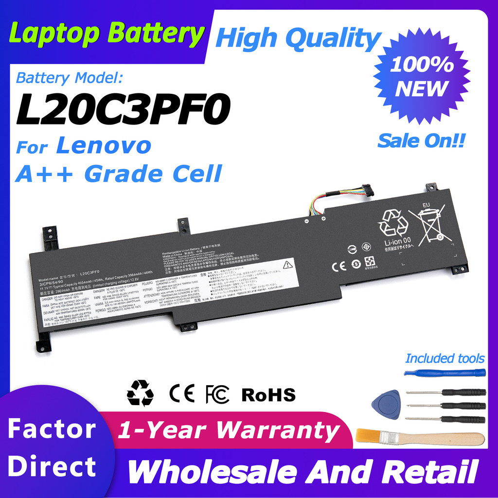 L20C3PF0 Laptop Battery Replacement for Lenovo K14 S14 V14 V15 V17 series G2-ITL G3-IAP G3-ABA IdeaP