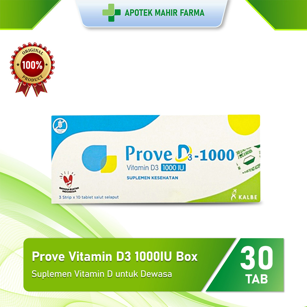 PROVE D3 1000IU Vitamin D3 1000iu Isi 30 Tablet Vitamin D3
