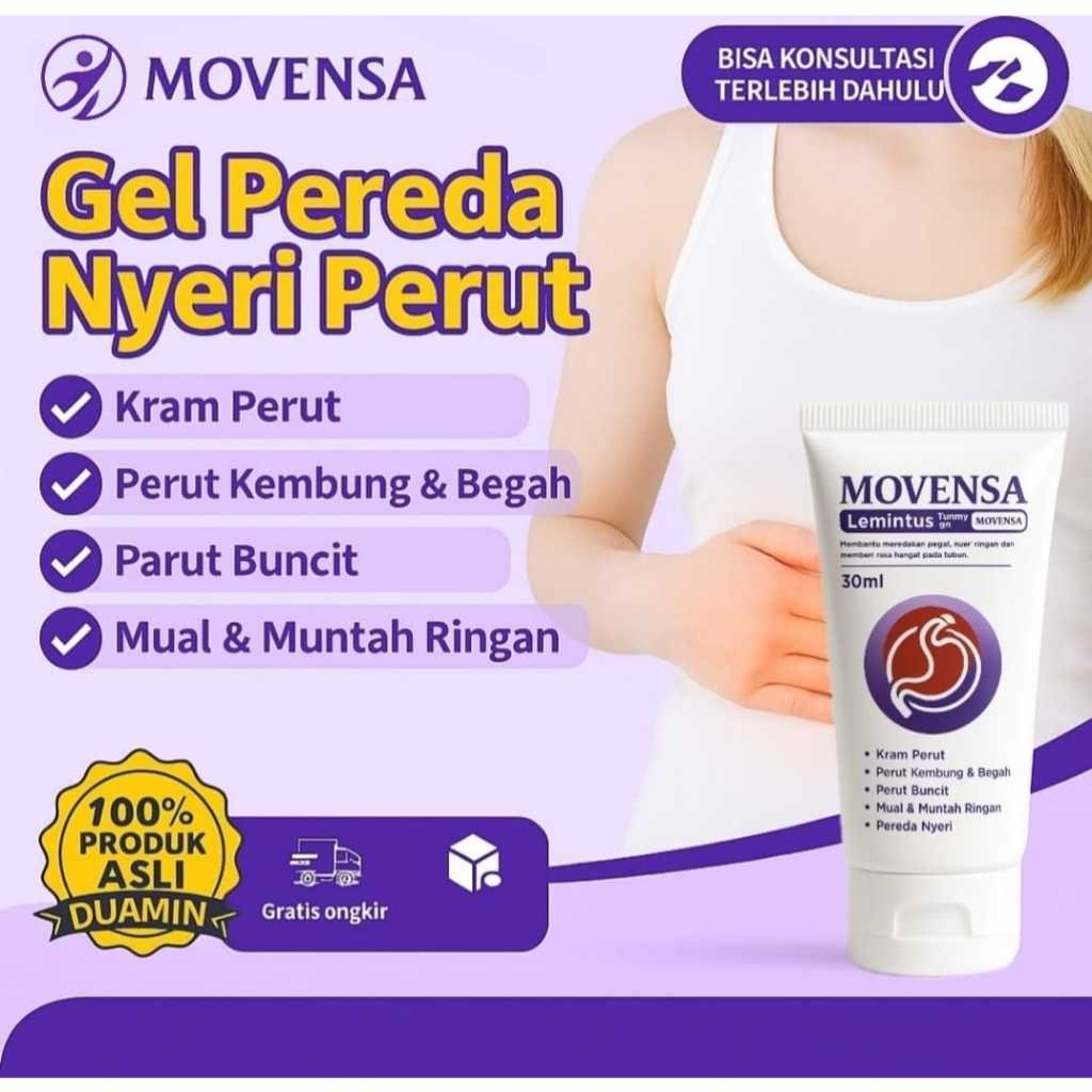 Gel Cream Movensa Soothing Original Krim Pereda Nyeri Perut Ampuh dan Aman untuk Asam Lambung