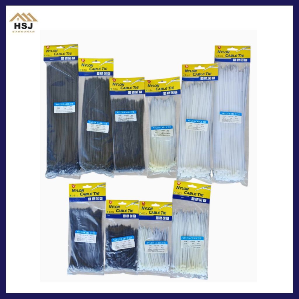 [ ECER / GROSIR ] Kabel Ties Nylon Mini Ikat 2.5 x 150mm Kabel Serbaguna Cable Tie isi 100pcs Warna 