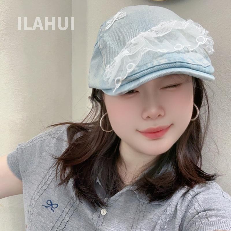 Berlala Topi pita renda putih