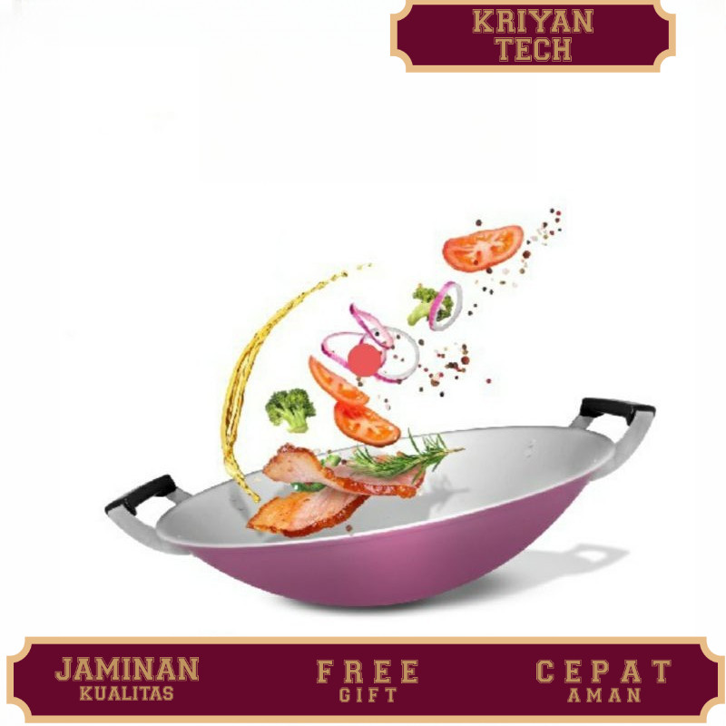Wajan Maspion Clarita 30cm Penggorengan Maspion 30cm Katel Clarita Wok Maspion Katel Alumunium 30 cm