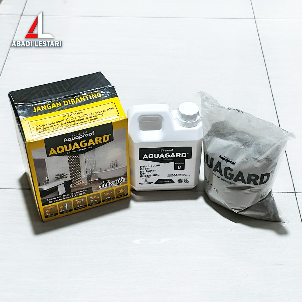 AQUAGARD PELAPIS ANTI BOCOR / ANTI REMBES TEMBOK, KOLAM DAN BAK MANDI 2.5 KG / CAT PELAPIS ANTI BOCO