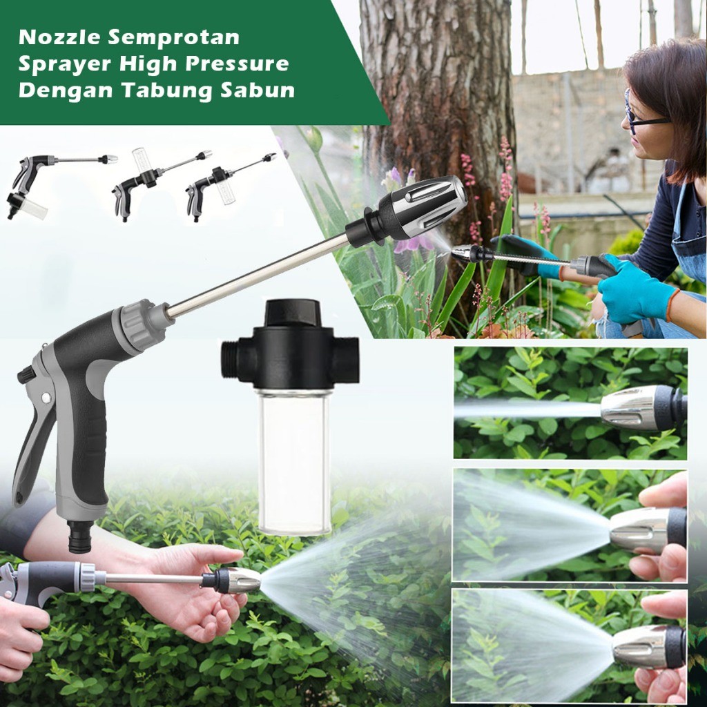YONA.ID Jullo Kepala Semprotan Nozzle Sprayer Salju Cuci Mobil Motor Tanaman -  Jet Spray Hemat Air 