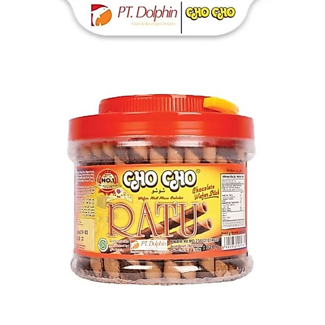 Cho Cho Ratu Wafer Roll | Wafer Roll Rasa Coklat Dari PT Dolphin | 320  gr