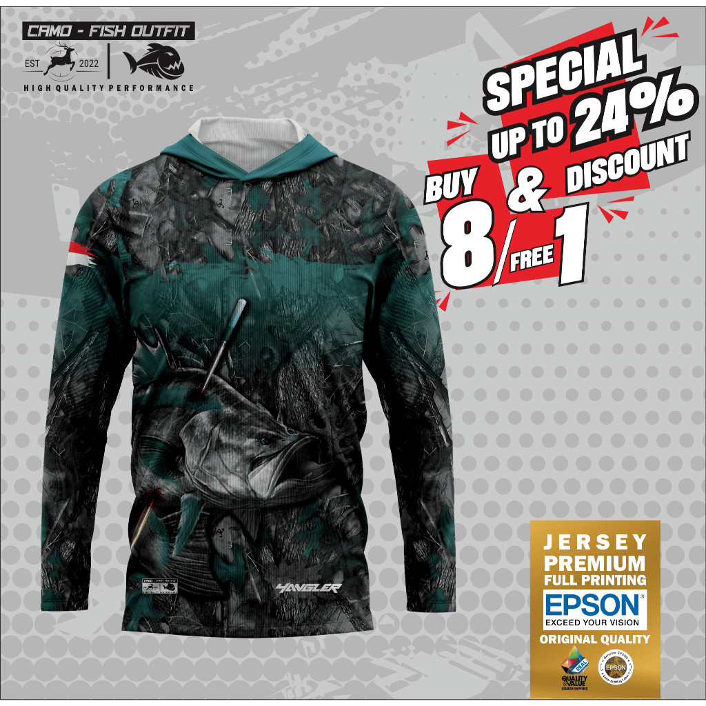 Jersey Custom Mancing Dryfit Permium Motif 4 Angler / mainan murah lucu edukasi