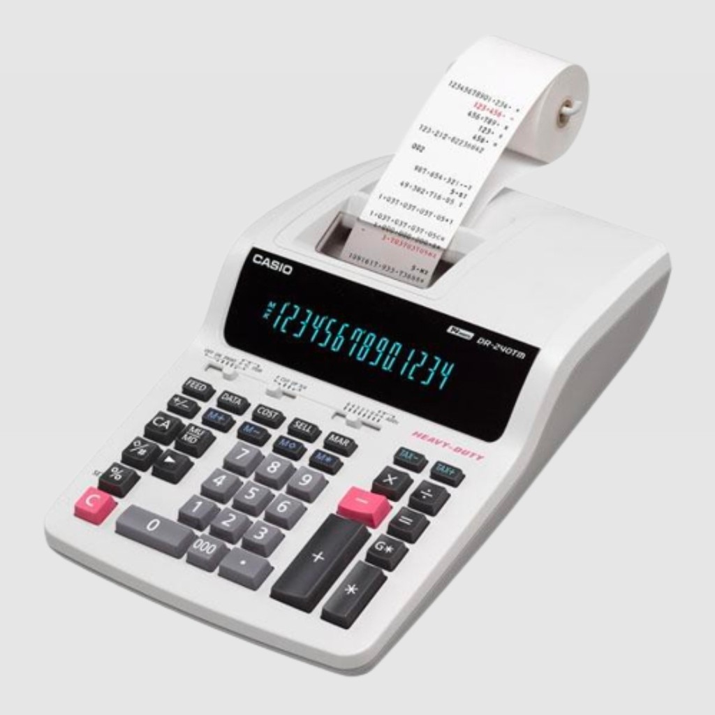 KALKULATOR CASIO Printer DR 240 TM CASIO DR-240TM 14 Digit Heavy Duty NEW ORIGINAL (Non DUS)