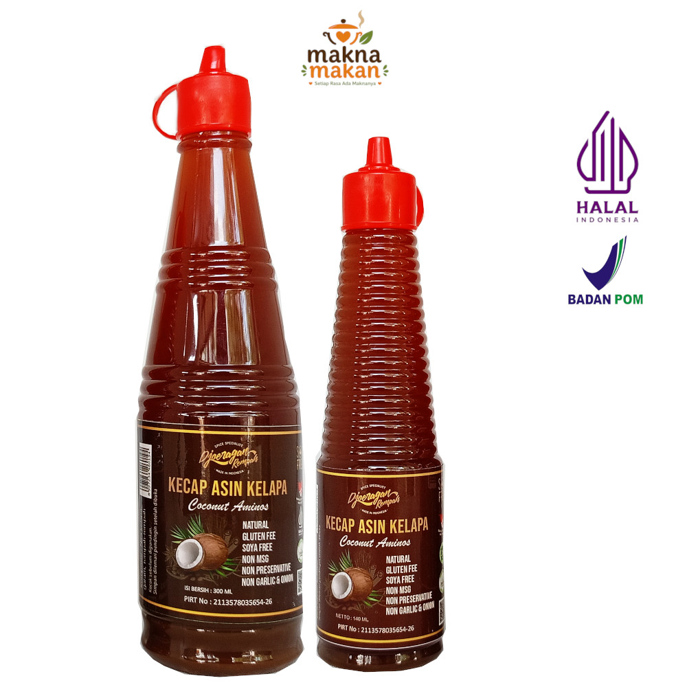 DJOERAGAN REMPAH Kecap Asin Kelapa Organik Non Kedelai Coconut Aminos Gluten Free Tanpa Pengawet