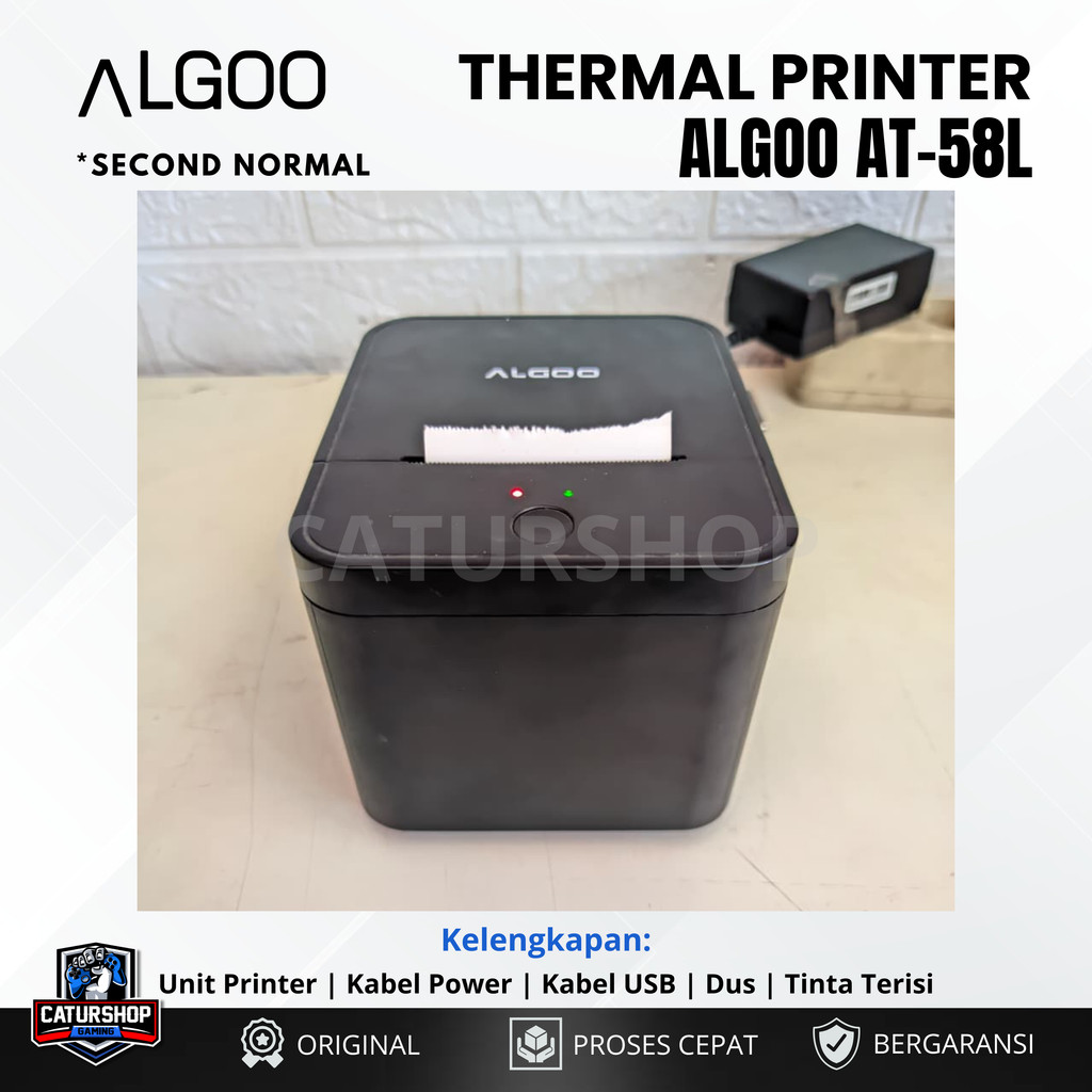 ALGOO AT-58L Printer Thermal Bekas | Printer Cetak Struk PPOB Tanpa Tinta |  | Thermal Printer Bluet