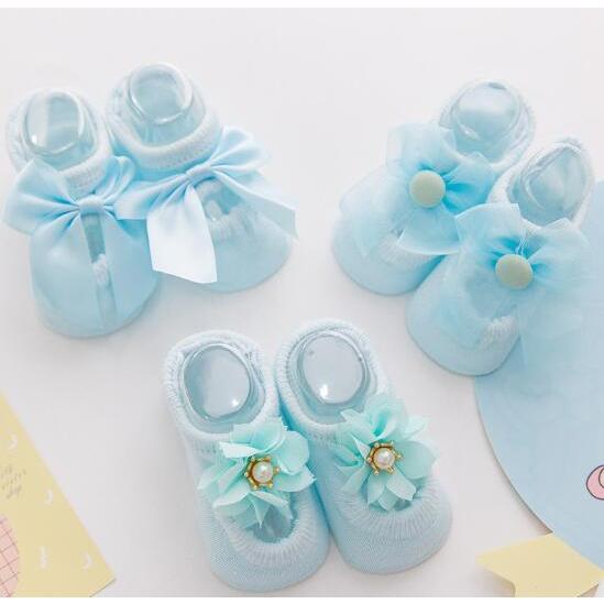 DOVANA Kaos Kaki Set Bayi Perempuan Korean Style Baby Socks Gift Lucu New Born Korean Style Girl Blu