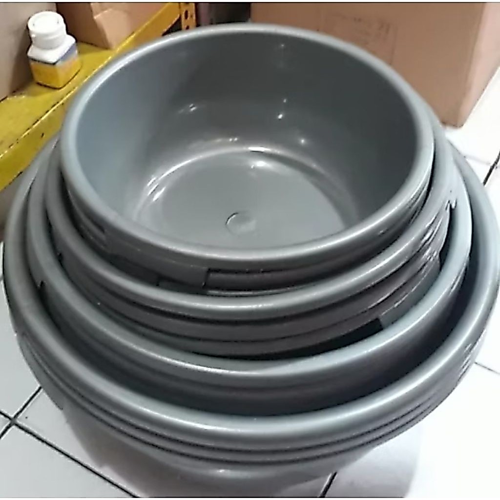Baskom Plastik Abu Bee plast/ Baskom Plastik Serbaguna Bee plast Berbagai ukuran