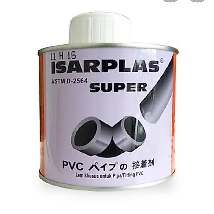 Premium Lem Pipa Isarplas Kaleng 400 Gr, Isarplas Kuas Original