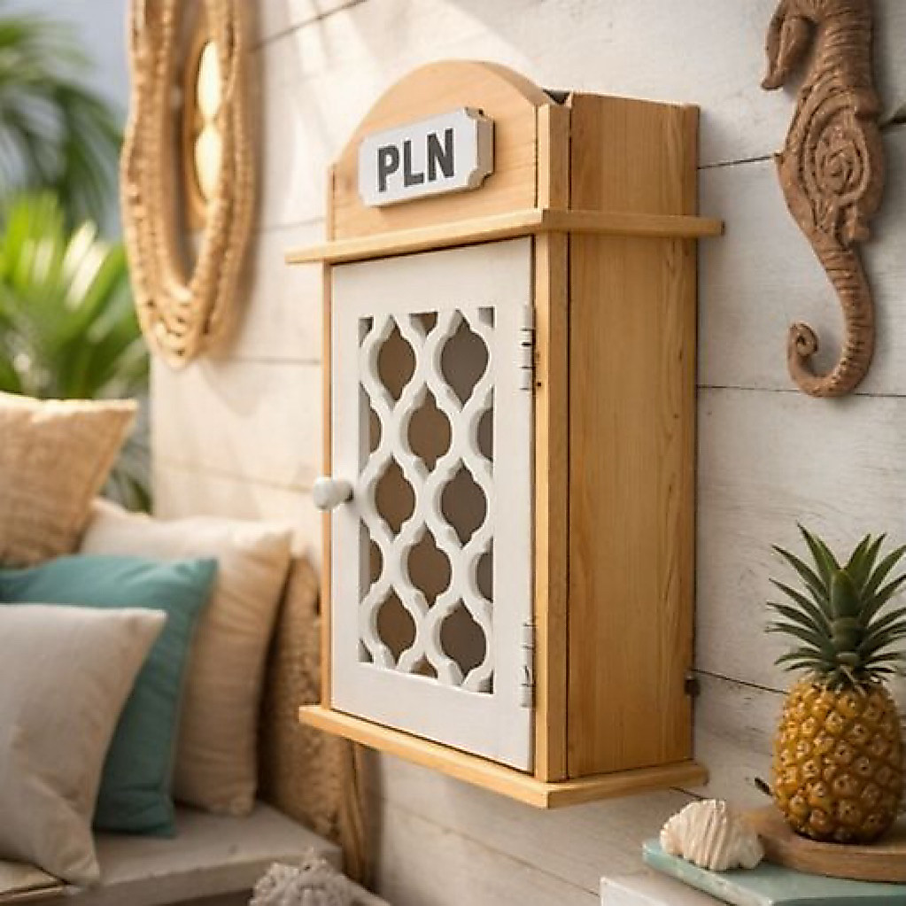 Prima Shabby Kotak Box Tempat Listrik Token Kayu Dekorasi Ruangan Dinding Motif Moroccan Maroko