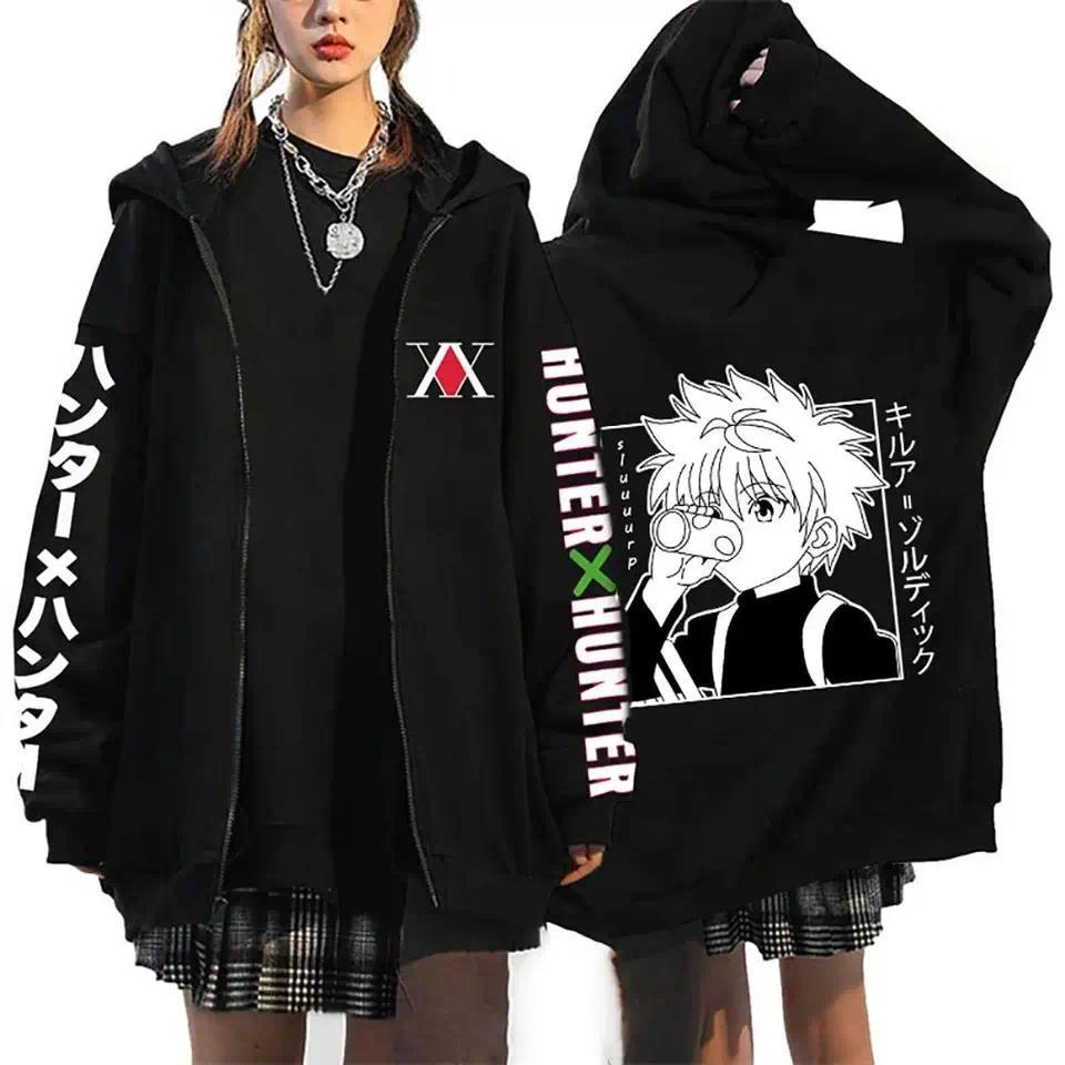 Anime Hunter X Hunter Hoodies Killua Zoldyck Sweatshirts Hisoka Chrollo Cosplay Hoodie