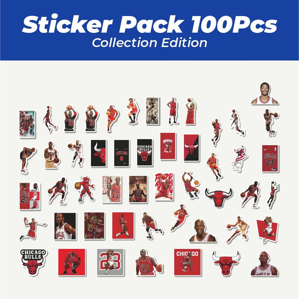 

Hot Stiker Basket NBA Chicago Bulls Lucu Anti Air Stikers Berperekat Waterproof Sticker Decal Buat Motor Helm Buku Journal Koper Casing HP Laptop Botol Minum