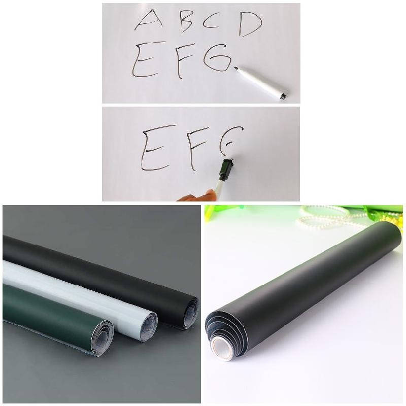 

Creative DIY Chalk Board Black White Green Blackboard PVC Wall Sticker For Kids Draw Study Decor Art Wallpaper