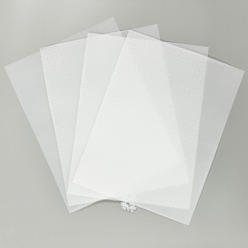 

Amishop 14CT Clear Transparent Plastic Canvas Fabric For Cross Stitch Ornament 28x21cm1 Piece DIY Handmade Needlework Embroidery