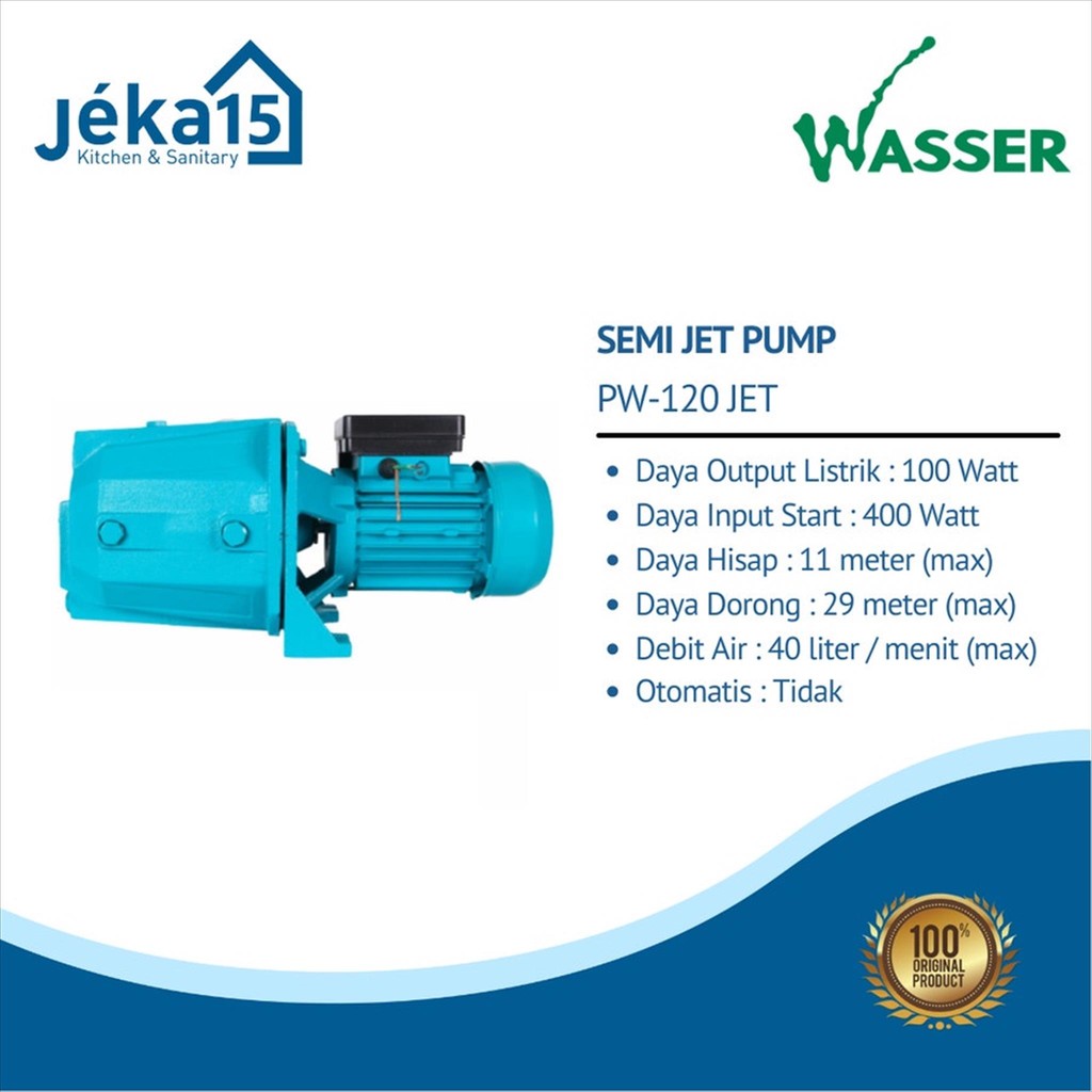 SEMI JET PUMP WASSER PW-120 JET | POMPA AIR