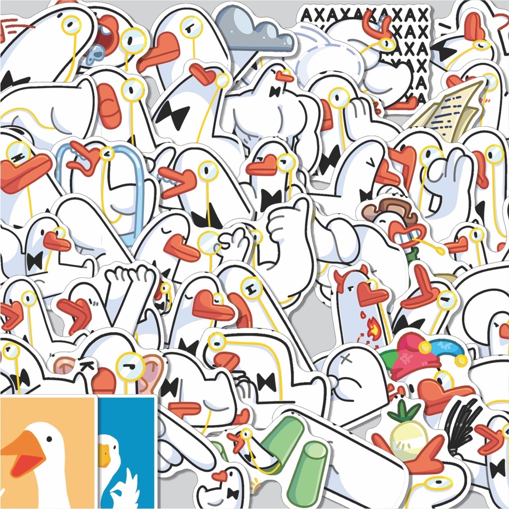 

Stiker Cutting Pack Stiker Hewan Bebek Angsa Goose Kawai Isi 100Pcs Series Aesthetic Lucu Keren Untuk Koper Bahan Vynil