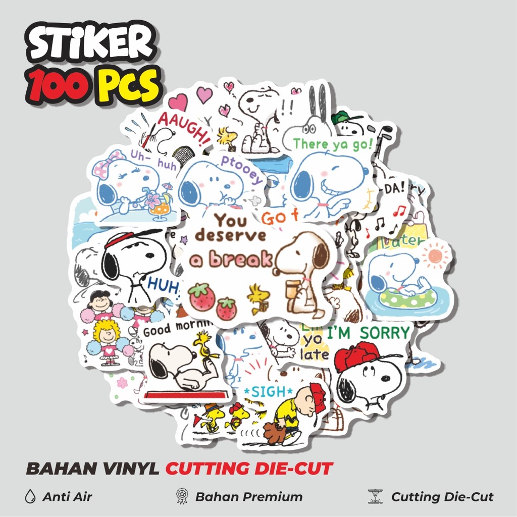 

Terbaru! 50 pcs Stiker Kartun Snoopy V28 Dekorasi Lucu Kreatif untuk Notebook, Skateboard, HP