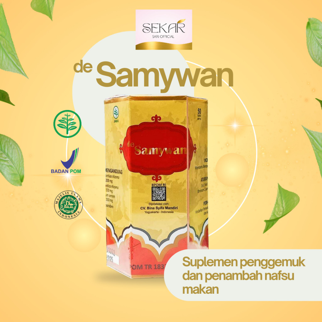 Samyuwan isi 50 Kapsul Samyun Wan Original  Kapsul Pengemuk Obat Penggemuk Badan