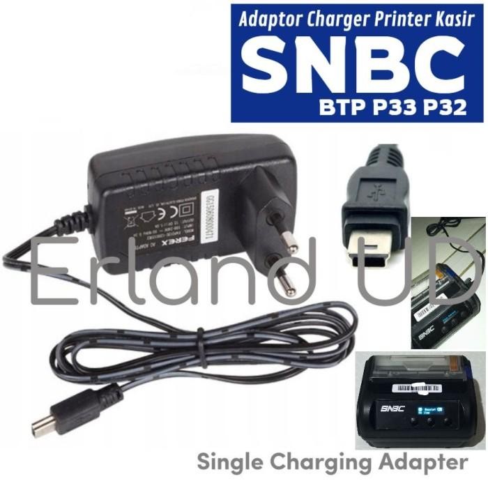 Charger Adaptor 12V Mini Printer Kasir 80mm Label SNBC BTP P33 P32 Adapter 12
