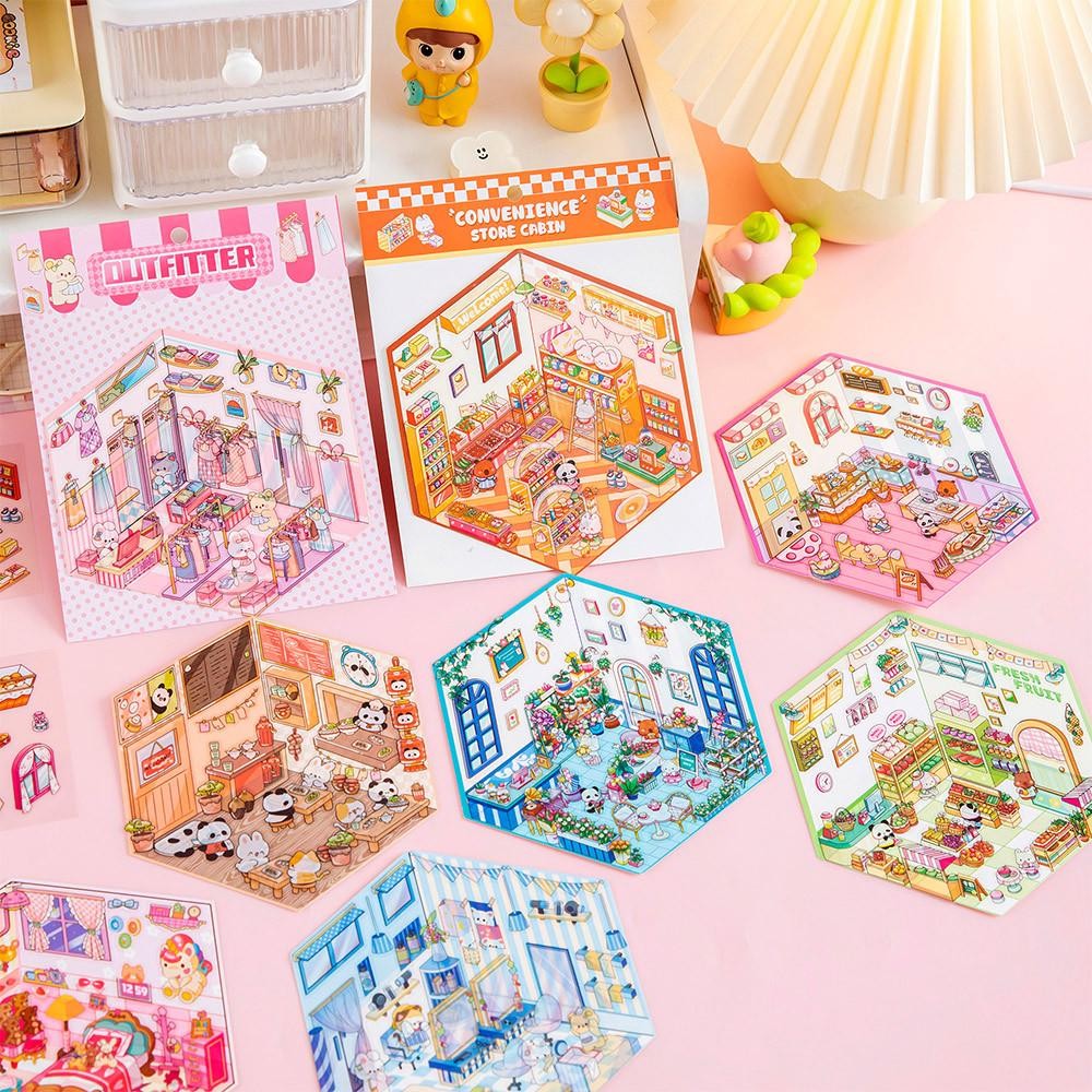 

Sticker 3D Landscape Premium Sticker Deco DIY Style Korean SHOP Stiker Scenery Room Lucu Anak Viral Craftycharm