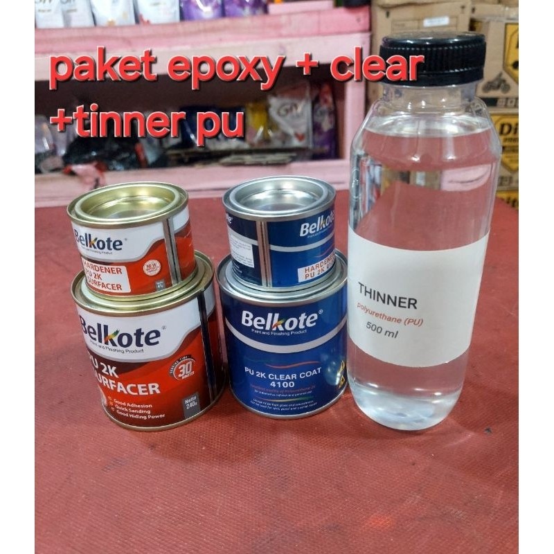 Cat Paket Epoxy Clear Belkote 4100 8200  Dan Tinner Pu